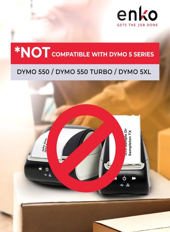 enKo Products enKo Compatible Zebra 4x6 Label/Dymo Labels 1744907 (4 x 6") for Dymo Labelwriter 4XL Shipping Zebra Direct Thermal Printer (1 Roll, 220 Labels) - Image 2