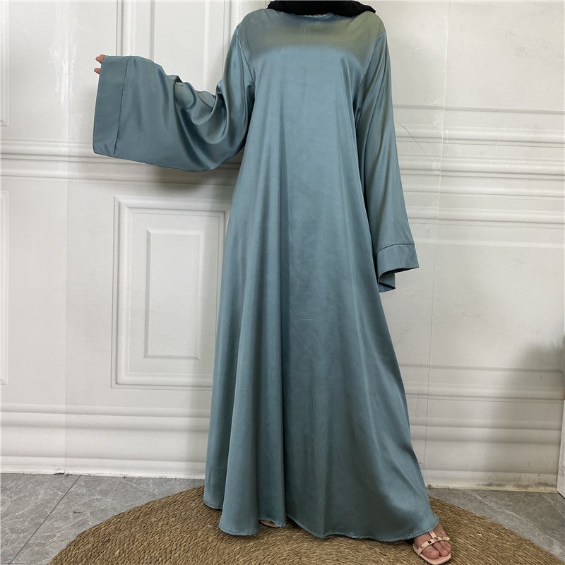 مونيكا فاشون فستان طويل ساتان أنيق من مونيكا فاشن - ربيع 2025 - Image 2