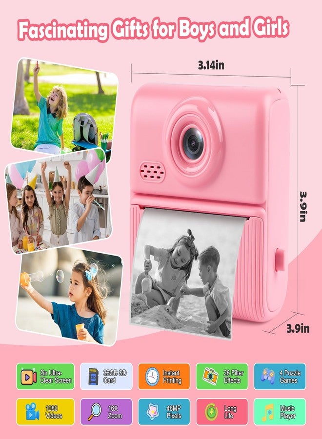 Nisumkey Kids Instant Print Camera, Instant Camera for Kids Ages 3-12, Kids Camera with Instant Printing, 1080P Video, 3.0" Screen, Filters & Frames, 32GB Card, Fun Learning Birthday Gift for Boys and Girls - Image 3