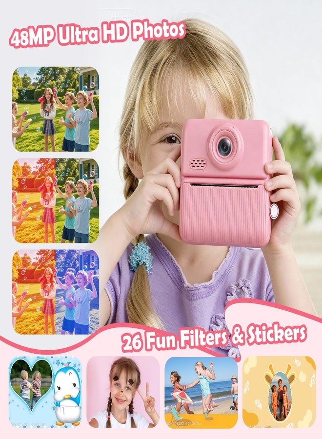 Nisumkey Kids Instant Print Camera, Instant Camera for Kids Ages 3-12, Kids Camera with Instant Printing, 1080P Video, 3.0" Screen, Filters & Frames, 32GB Card, Fun Learning Birthday Gift for Boys and Girls - Image 4