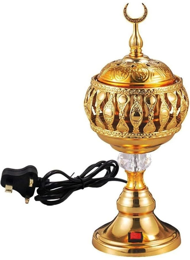 SAQOWARE Saqoware Premium Electric Bakhoor Burner Round | Oud burner | Incense Bakhoor Burner | مبخرة عود,مبخرة بخور | Frankincense Burner | Madkhan | Mabkhara | Bakhoor, Oud Incense Burner  - Image 1