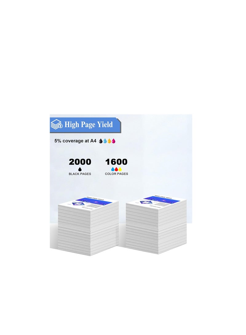 Terabyte 953XL Ink Cartridges Compatible with HP 953 953XL Multipack for OfficeJet Pro 7720 7730 7740 8210 8218 8710 8715 8718 8720 8725 8728 8730 8740 (4 Pack, Black Cyan Magenta Magenta Yellow Cyan ) - Image 3