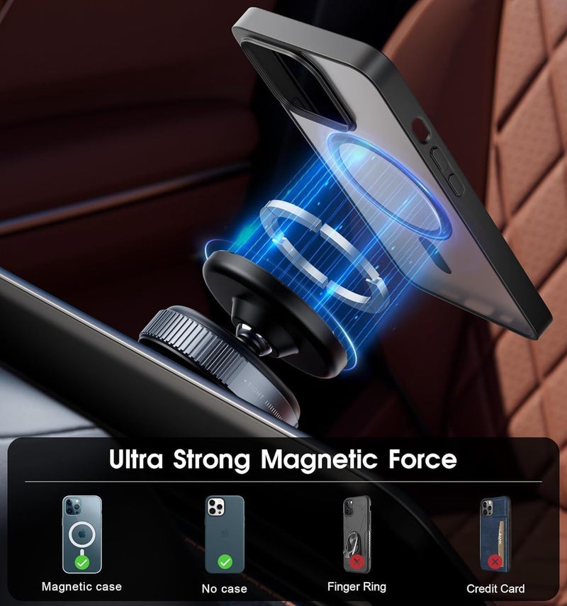 NIYANETAIL Magnetic Phone Holder for Car with Strong Vacuum Suction Cup | 360° Adjustable Mount for Dashboard, Windshield, Mirror & Shower | Universal Mobile Holder Compatible with All Smartphones - Image 2