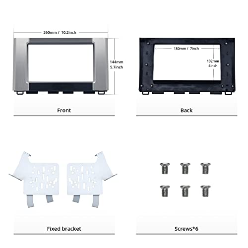 Dasaita 2Din Dash Kit for Toyota Tundra 2014-2021 w/Metal Brackets & Multi Installation Kit - Upgrade Your Truck's Audio & Tech! - Image 2
