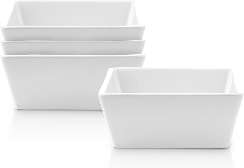 Stone Lain Grace Stoneware Bowl Set Includes 4 Bowls White - Image 1