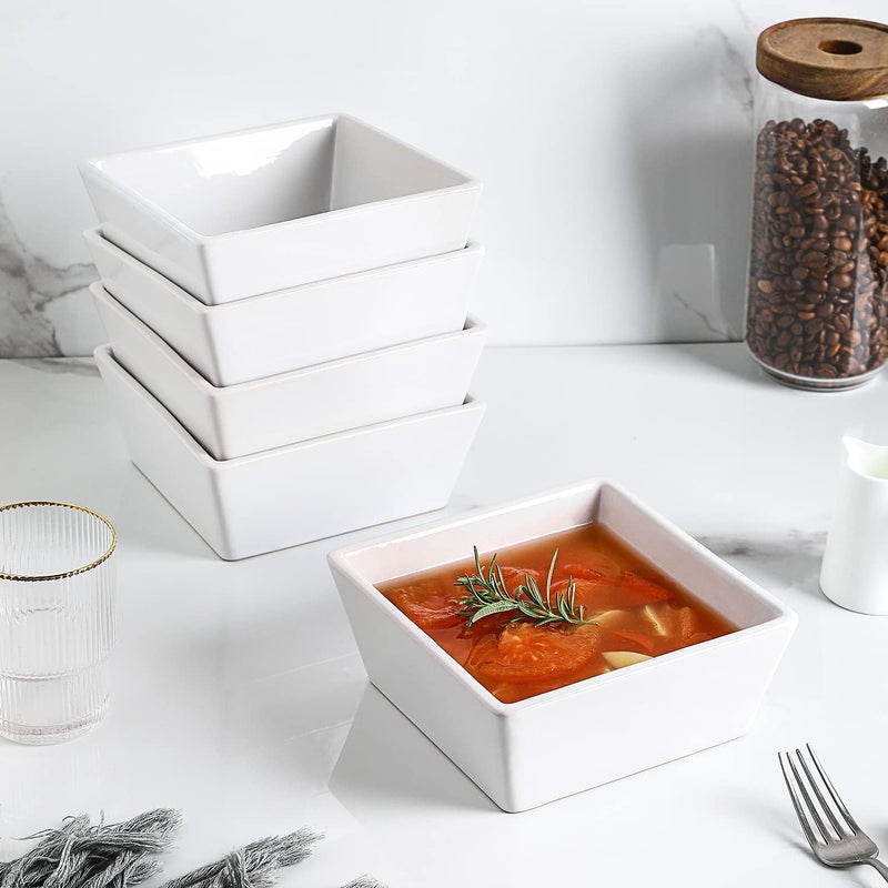 Stone Lain Grace Stoneware Bowl Set Includes 4 Bowls White - Image 5