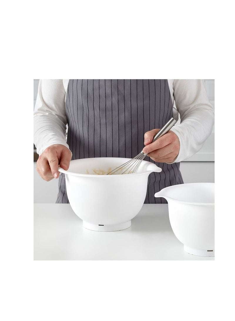 Mixing bowl, set of 2, white  - Image 2