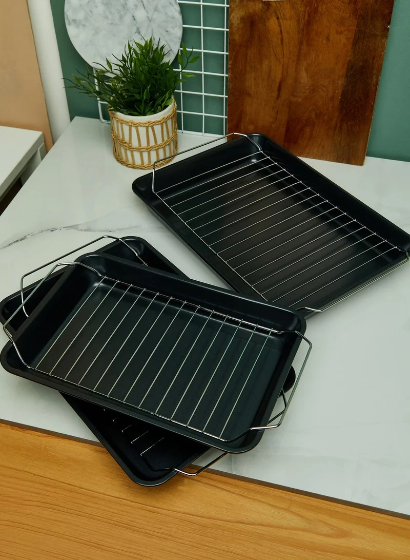 Premier Set Of 3 Non-Stick Roasting Trays