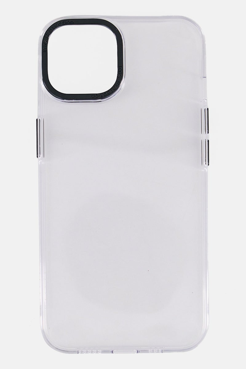 LEVELO iPhone 14  Sensa Clear Back Phone Case, Transparent/Grey - Image 1