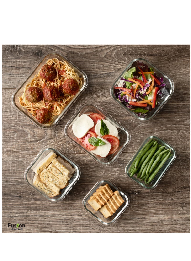 FUSION Stylish and Durable: 2-Piece Square Glass Food Storage Containers (530ml & 800ml) - Image 3
