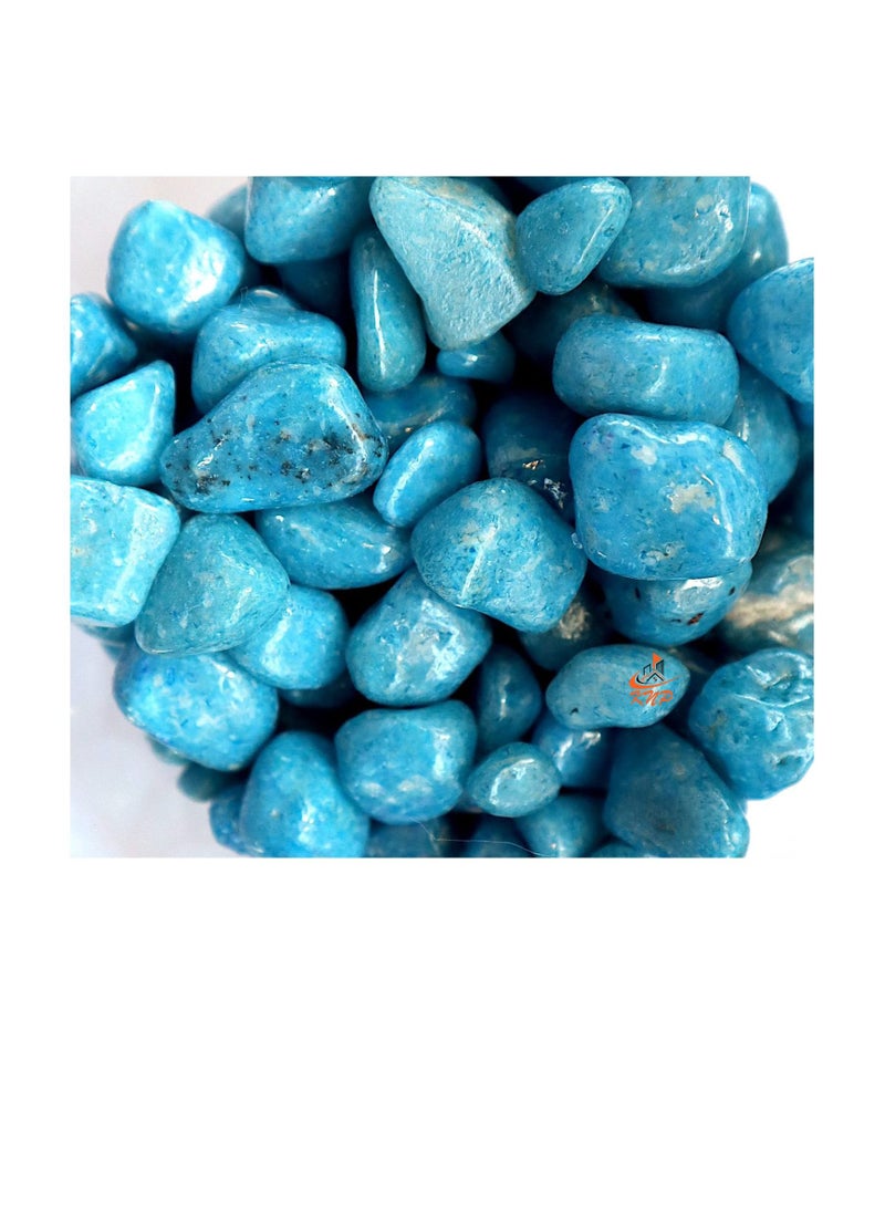 KNP Turquoise Decorative Painted Pebbles Aquarium 10-15mm 20 kg - Image 1