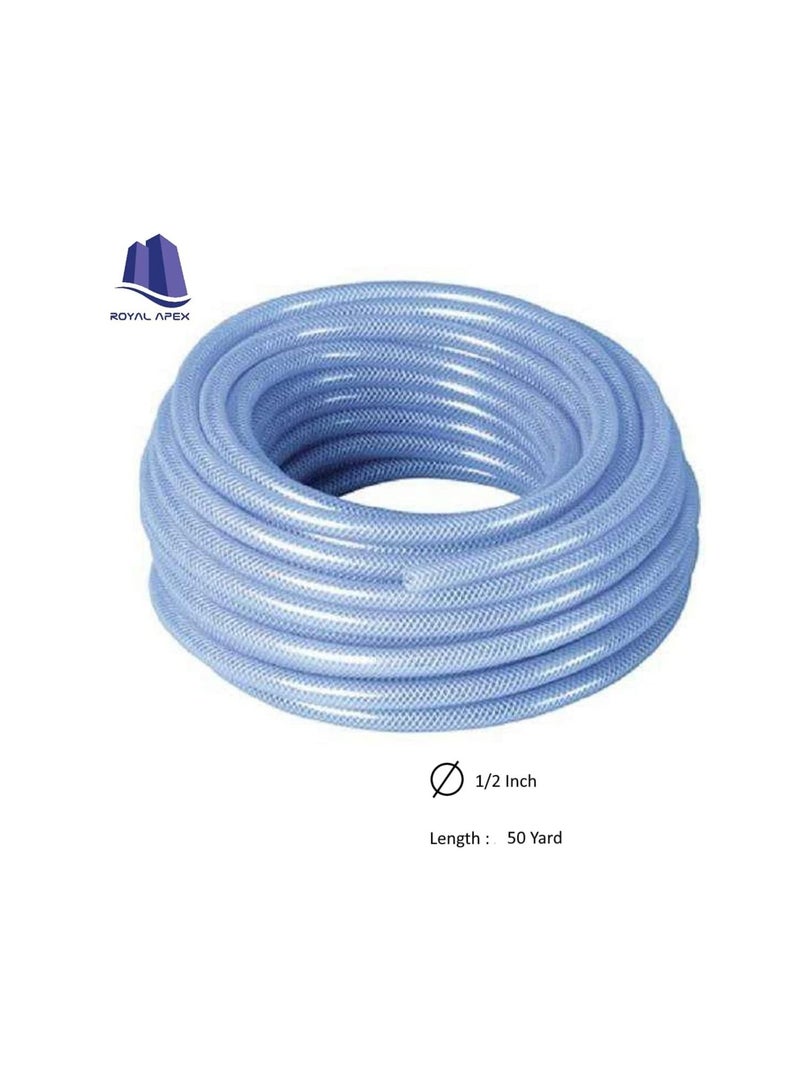 Generic High Pressure Braided Clear Flexible PVC Tubing Heavy Duty UV Chemical Resistant Vinyl Hose Water Oil (50 Yrad, 1/2 Inch)  - Image 3