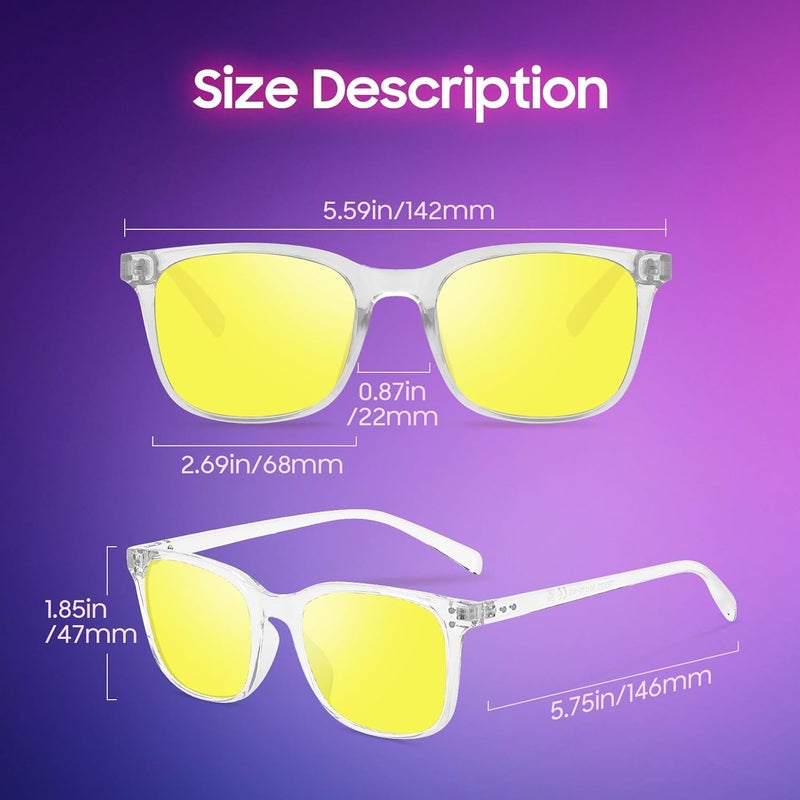Blue Light Blocking Glasses Lightweight Computer Gaming Glasses with Blue Light Filter Eyewear for Women Men Anti TV Phone Glare Eyeglasses - Image 4