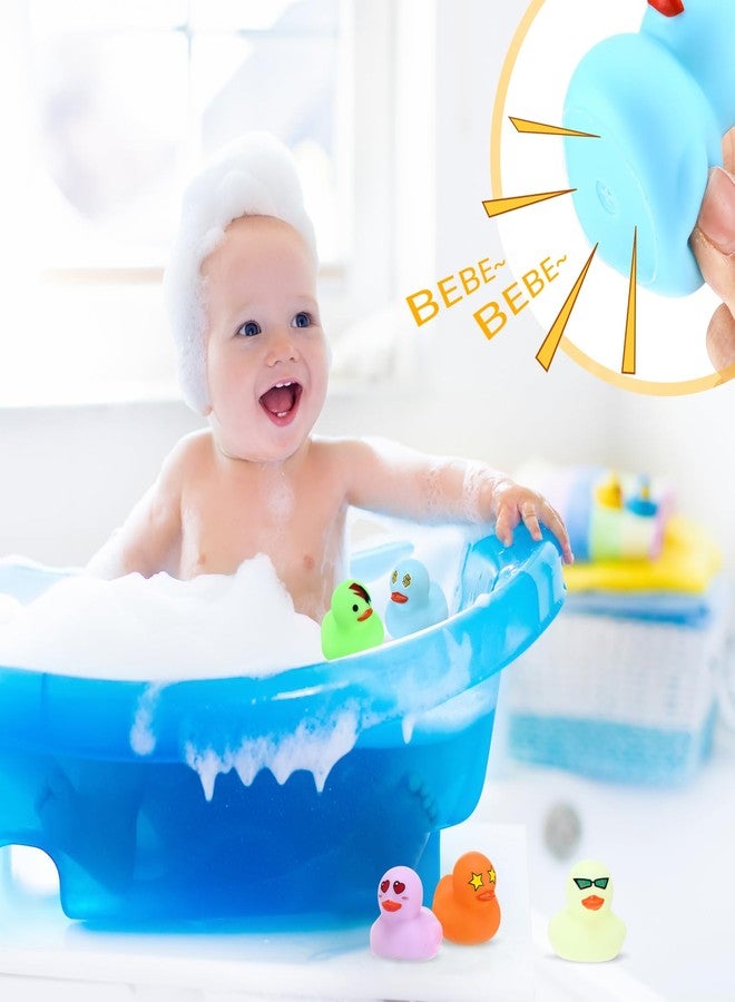 Vinsot 100 Pcs Mini Rubber Ducks Bulk Bath Ducks Bulk Bathtub Floating Squeaky Duckies Gift for Birthday Party Summer Beach Pool Activity Carnival Game(Multicolor,Duck) - Image 4