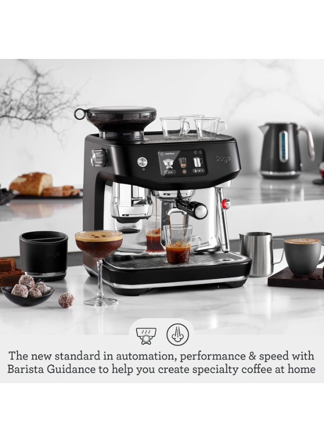 Sage The Oracle Jet – Espresso Machine with Grinder, Auto Grind & Tamp, Manual & Auto Milk Frother, Touchscreen –Black Truffle - KSA Version, 2 Year Manufacturer Warranty - Image 3