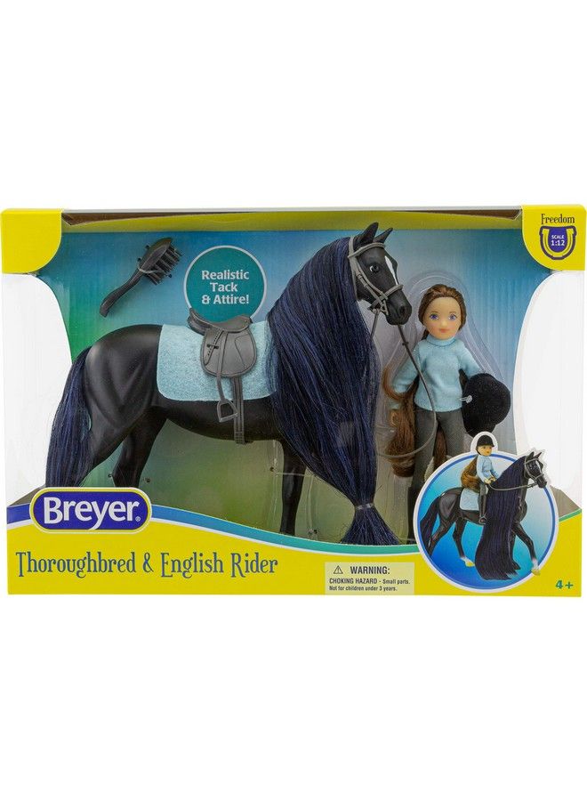 Breyer مجموعة حرية الخيول: حصان وراكب إنجليزي؛ جيت وشارلوت؛ مجموعة حصان وراكب؛ لعبة حصان؛ 9.75" × 7"؛ مقياس 1:12؛ نموذج #61145، أسود - Image 5