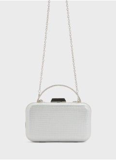 Khizana Floral Detail Diamante Clutch Bag  - Image 2