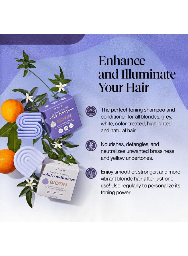 كيتش شامبو وبلسم كيتش بيربل للشعر المصبوغ والرمادي والأبيض، صنع في الولايات المتحدة، شامبو وبلسم لتقوية الشعر الأشقر - Image 2