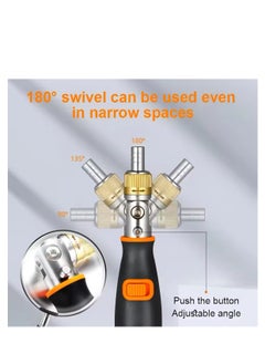 BLUE CORAL 10 In 1 Portable Ratchet Screwdriver Multifunctional Hidden Screwdriver Head Corner Capable Multi Angle Screwdriver Set (Orange)  - Image 4