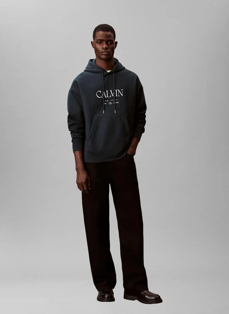 CALVIN KLEIN  Graphic Pullover Hoodie for Men | Best Price UAE