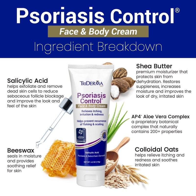 TriDerma Psoriasis Control Face and Body Cream, 4.2 Ounces - Image 4