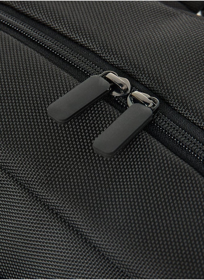 Lee Cooper Applique Backpack with Adjustable Strap and Zip Closure - 41x28x13 cm  - Image 5