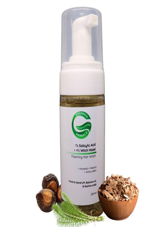 Greenviv Salicylic Acid Foaming Hair Wash for Dandruff & Scalp Care | with Witch Hazel | Controls Dandruff, Regulates Oil & Promotes Healthy Scalp | Sulfate-Free | 125 - Image 1