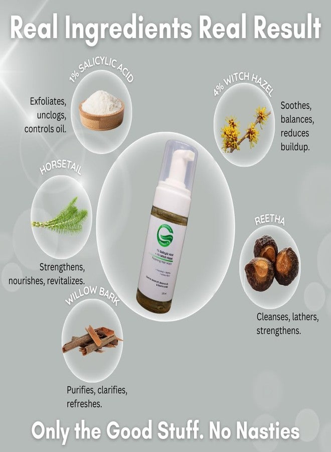 Greenviv Salicylic Acid Foaming Hair Wash for Dandruff & Scalp Care | with Witch Hazel | Controls Dandruff, Regulates Oil & Promotes Healthy Scalp | Sulfate-Free | 125 - Image 5
