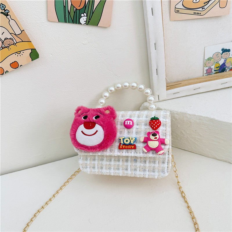 2023 New Western Style Princess Pearl Portable Coin Purse Fashion Children'S Shoulder Bag Cute Children'S Female Messenger Bag - Image 1