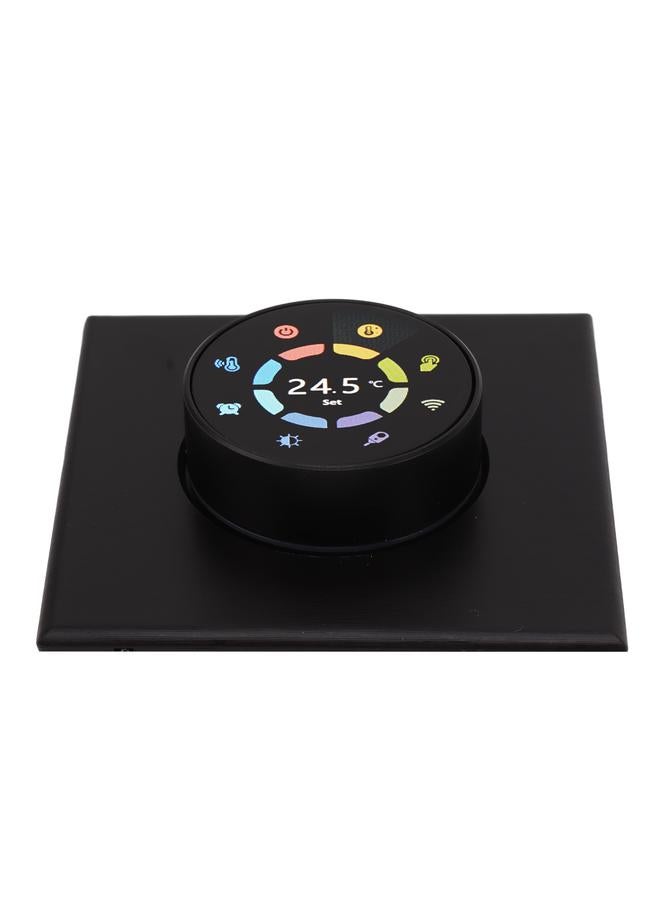 for Tuya WiFi Programmable Smart Thermostat Home Floor Heating Temperature Controller with App Remote Control Timing Knob AC Black