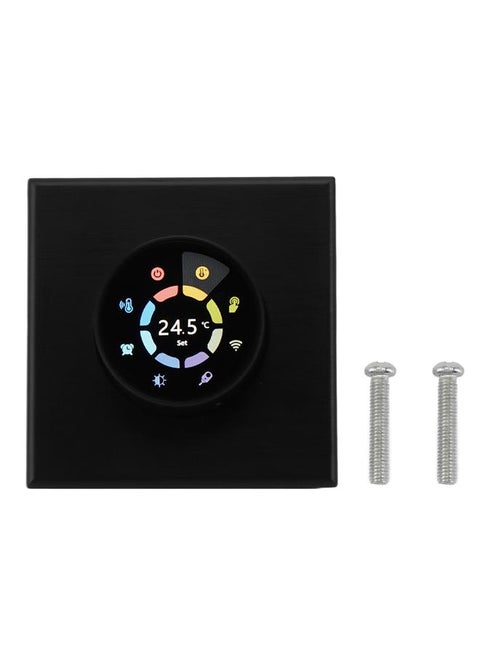 for Tuya WiFi Programmable Smart Thermostat Home Floor Heating Temperature Controller with App Remote Control Timing Knob AC Black