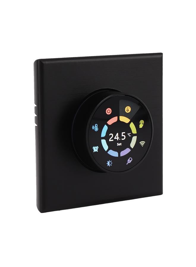 for Tuya WiFi Programmable Smart Thermostat Home Floor Heating Temperature Controller with App Remote Control Timing Knob AC Black