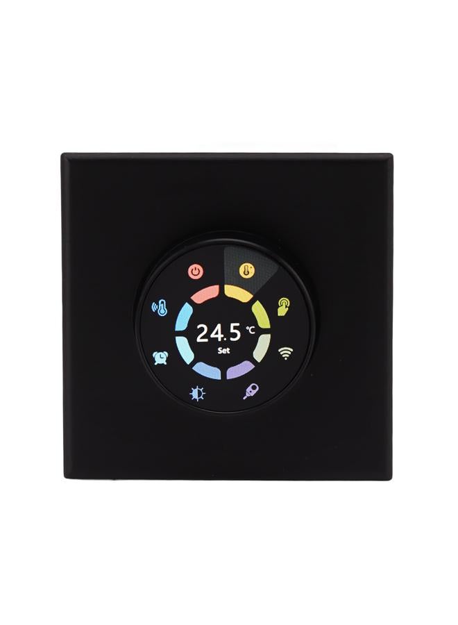 for Tuya WiFi Programmable Smart Thermostat Home Floor Heating Temperature Controller with App Remote Control Timing Knob AC Black