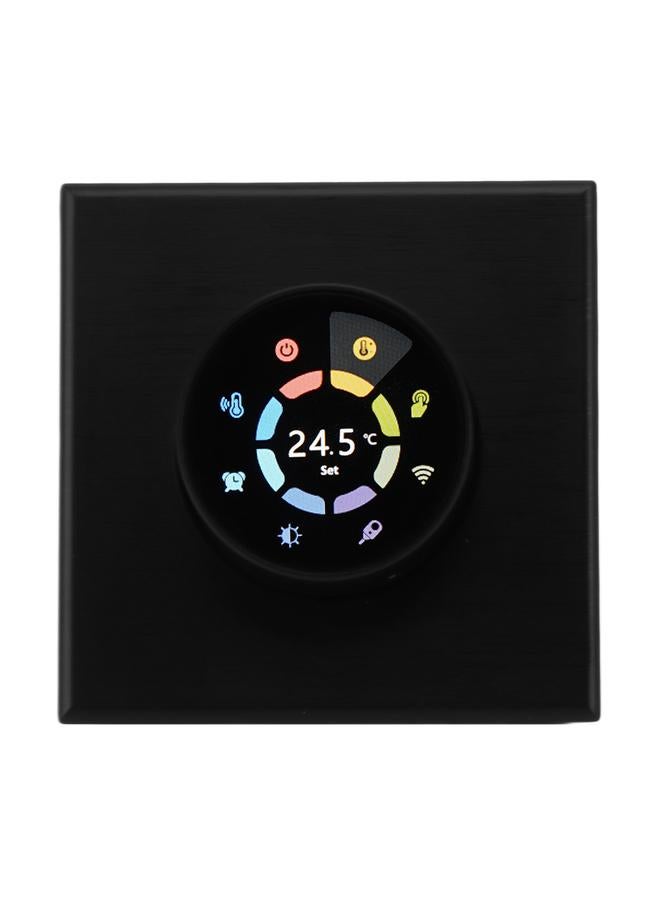 for Tuya WiFi Programmable Smart Thermostat Home Floor Heating Temperature Controller with App Remote Control Timing Knob AC Black