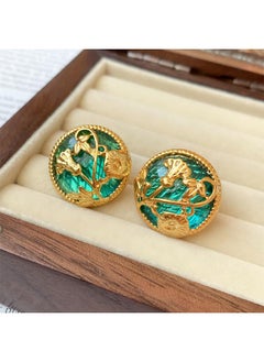 نيبمينينت Vintage Jewelry Medieval Marking Earrings Light Luxury High Sense Court Style New 