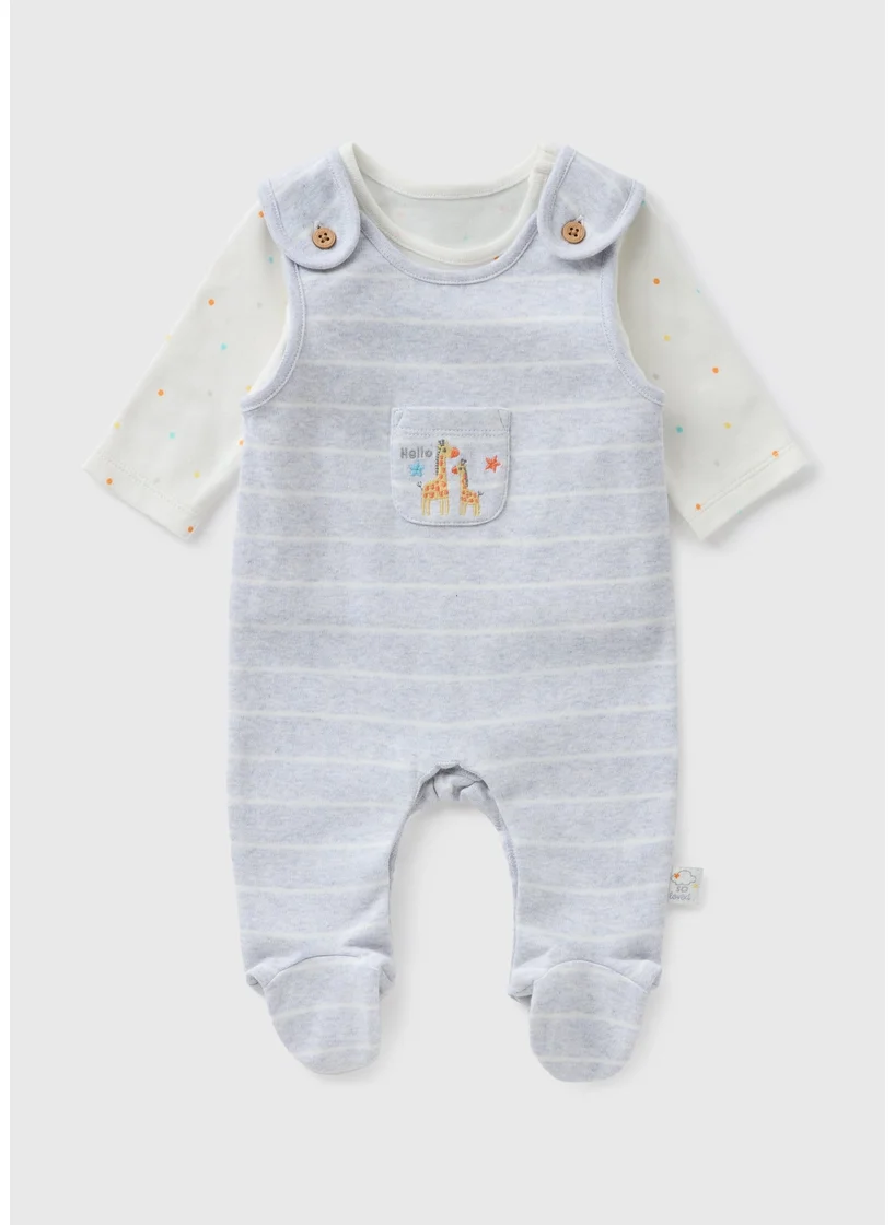 Matalan Baby Grey Stripe Dungaree