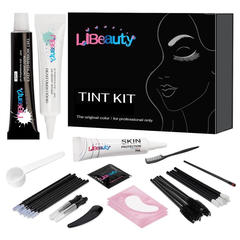 Libeauty Lash Color Kit Black Eyelash Color Volumizing Eyebrow Hair Coloring Kit DIY Use At Salon Or Home Natural Eyelash Treatment - Image 1