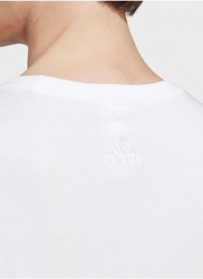 Adidas Essential Single Jersey Linear T-Shirt