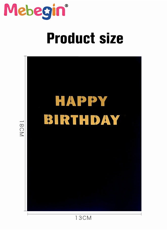 MEBEGIN - 2 Piece Unique Birthday Cards, 3D Pop Up Greeting Card, Creative Cake Shape Invitations, Perfect Birthday Gift Surprise for Your Lovers, Friends and Family, 13*18cm - Image 1