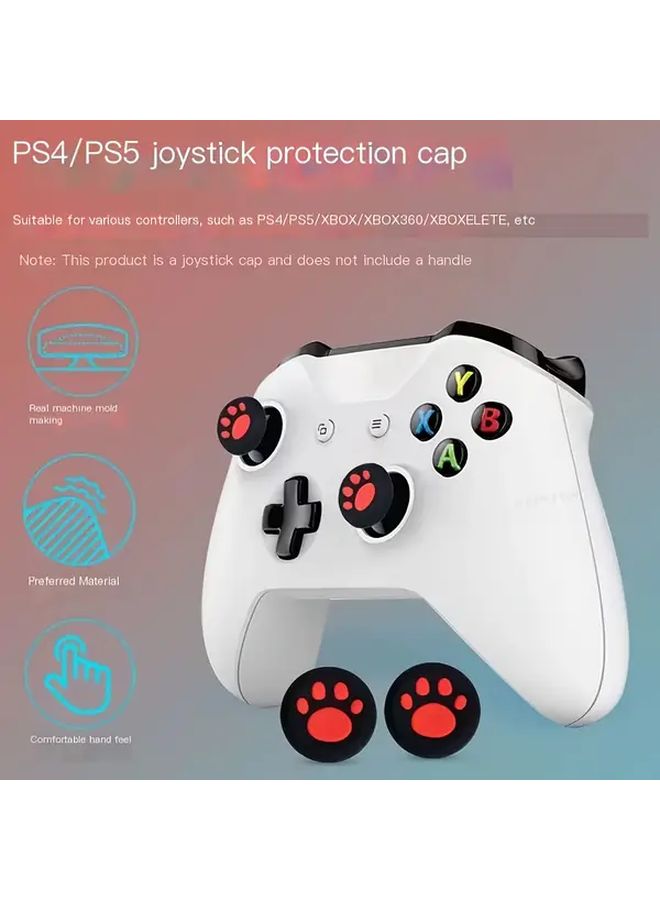 30 قطعة من أغطية عصا التحكم بشكل كف القطة من السيليكون لأجهزة PS5 و Xbox و Switch Pro - Image 4