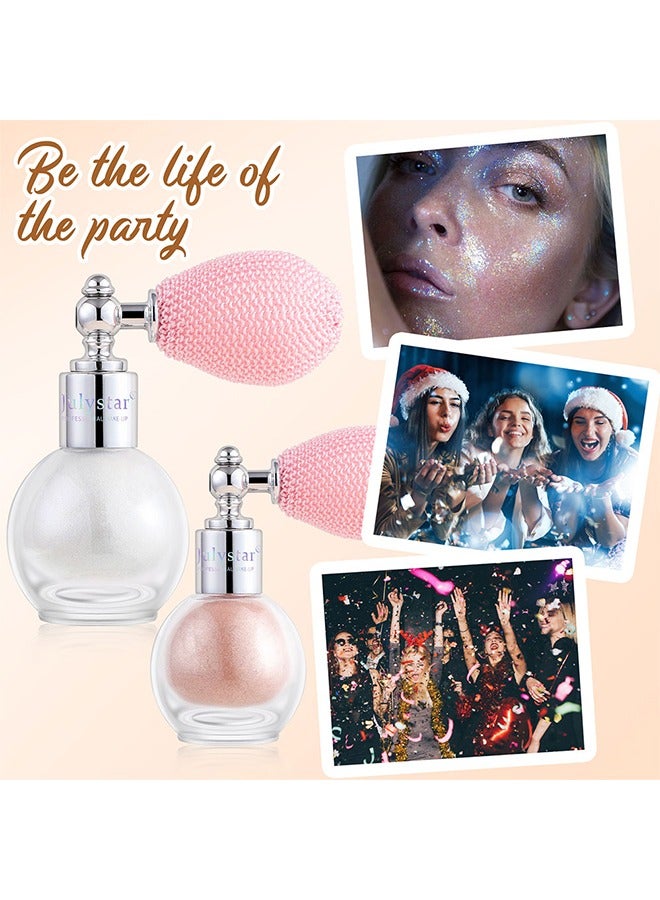 Julystar Fairy Highlight Body Spray 01, Facial Contouring Fine Shimmering Liquid Highlighter, Long-Lasting Sweatproof Stage Makeup Glitter Highlighter Powder Body Spray - 3.5G - Image 5