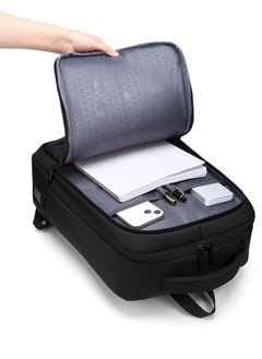 MANETTA Travel Laptop Backpack, Business Anti Theft Slim Sturdy Laptops Backpack with USB Charging Port  - Image 2
