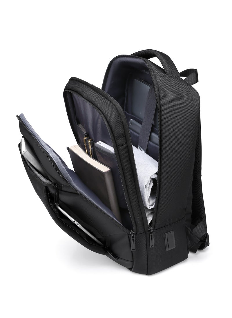 MANETTA Travel Laptop Backpack, Business Anti Theft Slim Sturdy Laptops Backpack with USB Charging Port  - Image 4