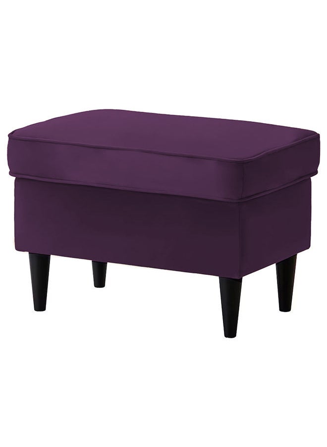 REGAL IN HOUSE 2 Pieces Chair king Velvet with Two Wings and FootStool  - Dark Purple  - Image 3