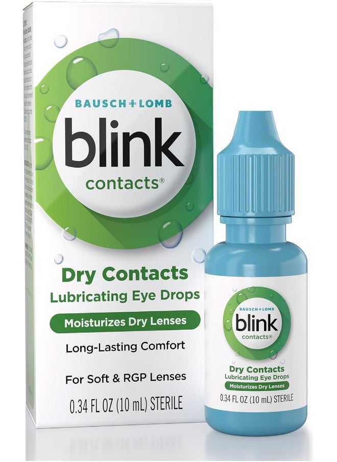 Blink Amo Contact Lubricant Eye Drops For Soft And Rgp Lenses, 0.34 Ounce Box  - Image 1