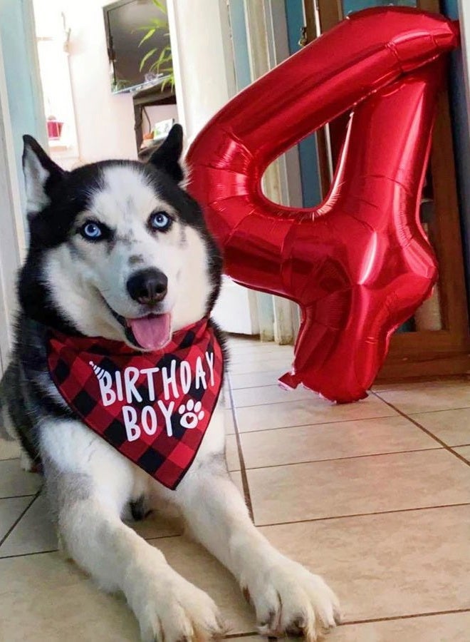 Mluchee Number 5 Balloon Red 40 Inch, 5 Year Old Girl Boy Birthday Gift, 5 15 25 35 45 50th 55 Birthday Anniversary Party Decorations, 5 Foil Balloon for Miles Morales Birthday Party Decorations - Image 4