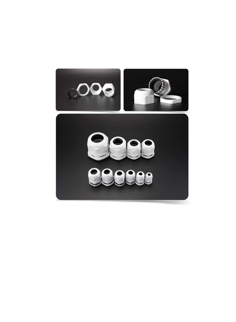 PG Gland White Pack of 5 pcs, Dust Proof Nylon Cable Gland With Locknut Ideal For Junction/connection Boxes Electrical Power, Tele & Data Cables, Instrumentation Control (PG-24)  - Image 3