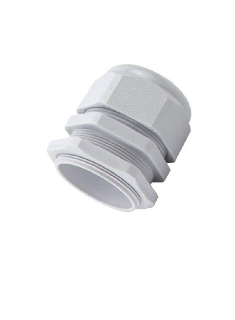 PG Gland White Pack of 5 pcs, Dust Proof Nylon Cable Gland With Locknut Ideal For Junction/connection Boxes Electrical Power, Tele & Data Cables, Instrumentation Control (PG-24)  - Image 2