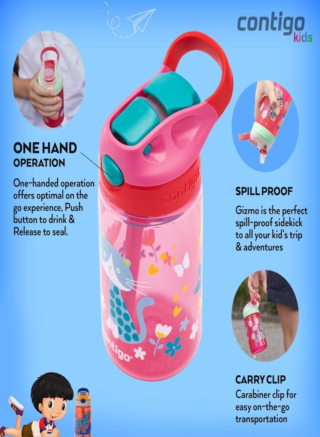 Contigo Gizmo Flip Kids Water Bottle With Straw I Spill Proof & Leak Proof | BPA Free Odor & Stain Resistant Tritan Bottle with Autospout Technology, 420 ml - Image 3