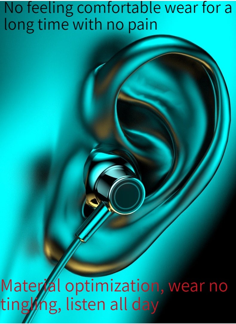 Generic Wireless bluetooth hanging neck headset digital display sports binaural in-ear neck hanging ultra long battery life bluetooth headset green  - Image 5